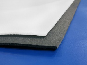 Thin foam sheets like this polyethylene roll can be cut with sharp scissors