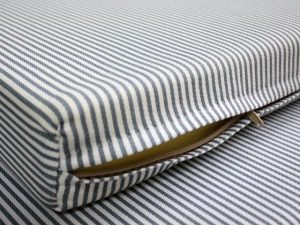 mattress cover grey striped