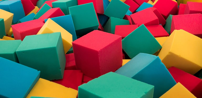 foam pit cubes